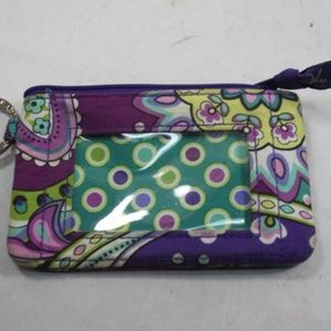 Multi Color Vera Bradley  key ring Change Holder